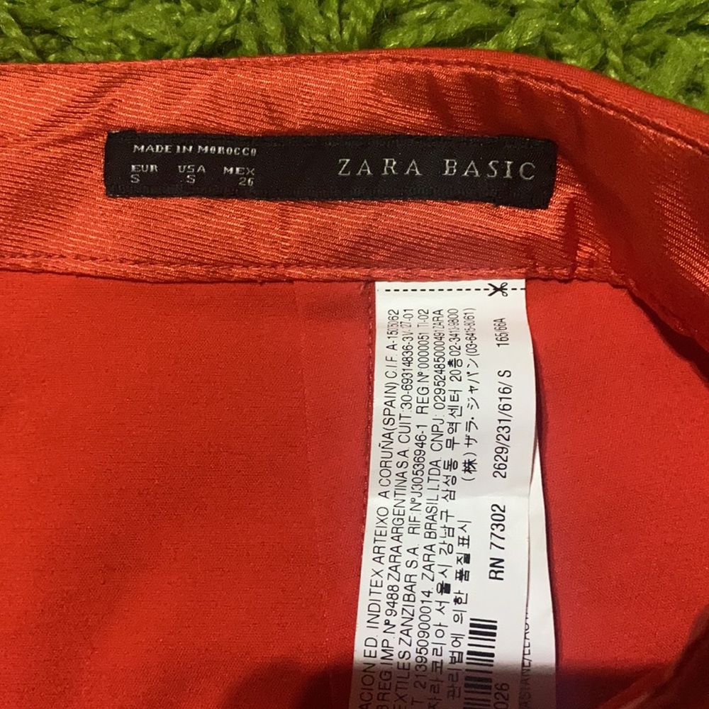 Zara Basic Orange Skort (Las) - image 2